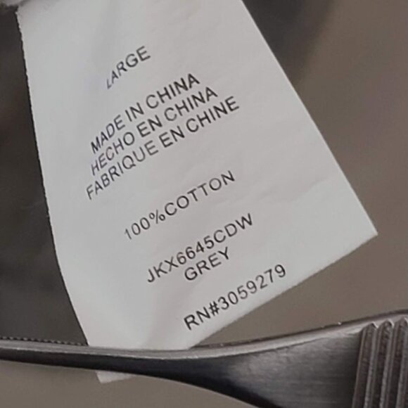 Thread & Supply Gray Long-Sleeve Hooded Pullover Jacket L Drawstring Hem Pockets - Picture 8 of 10